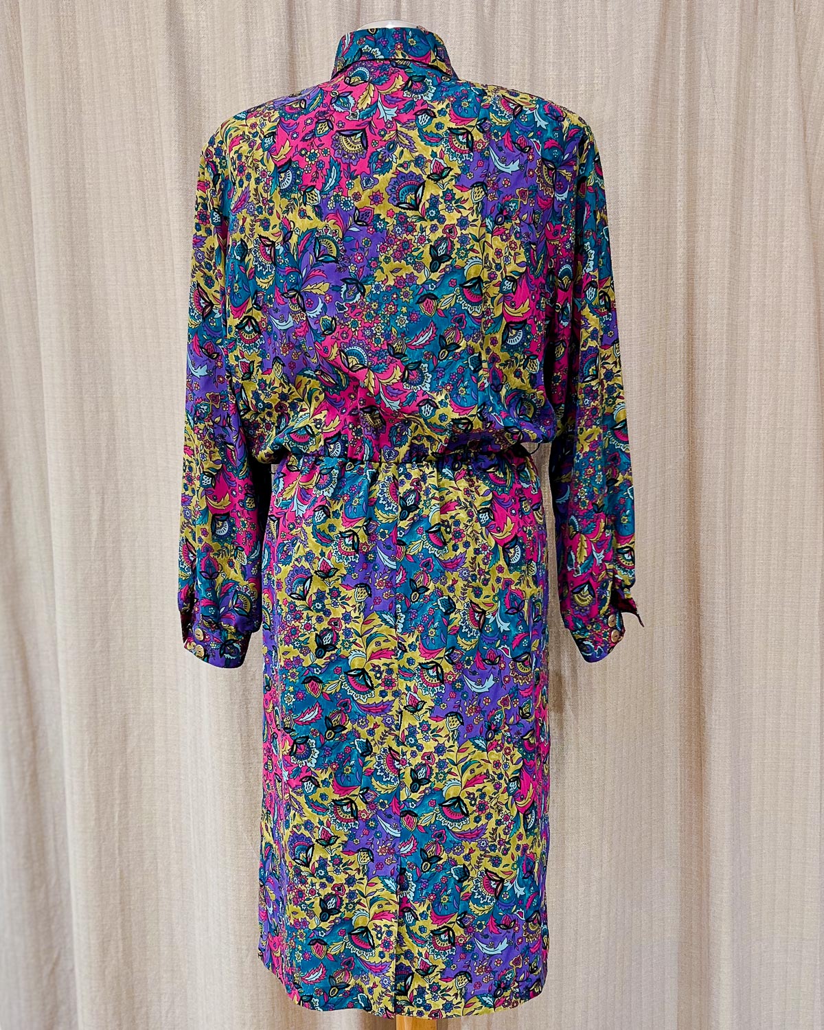 Markwald Vestito Vintage a Manica Lunga Taglia 44