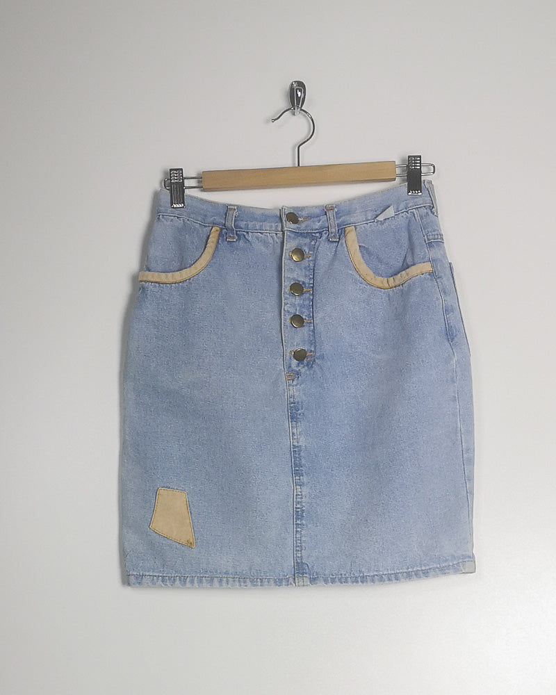 Gonna Jeans con Inserti Taglia L