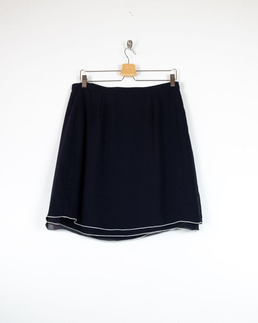 Gonna a Portafoglio Cuciture Bianche Taglia 46