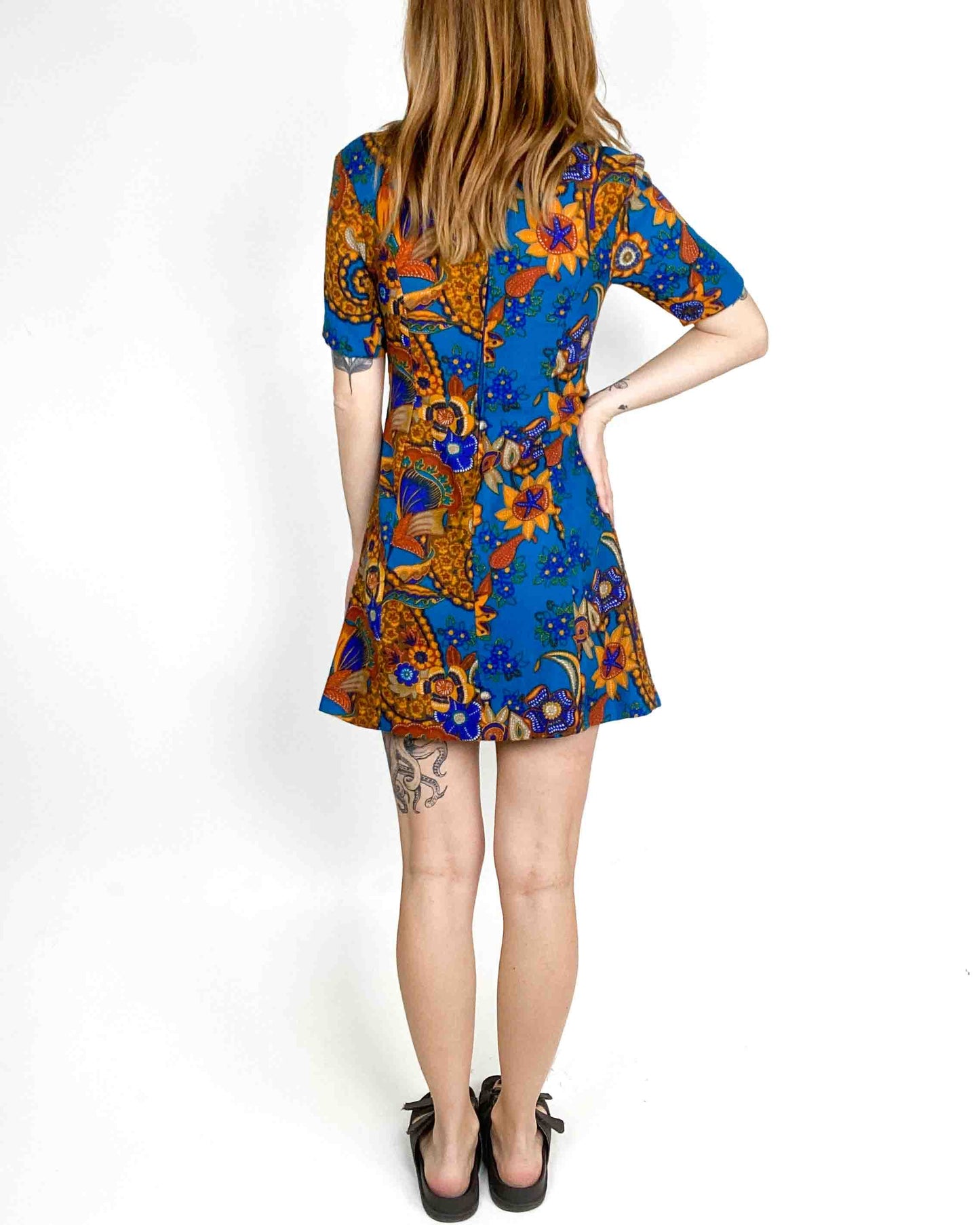Vestito Volant con Fantasia Taglia S