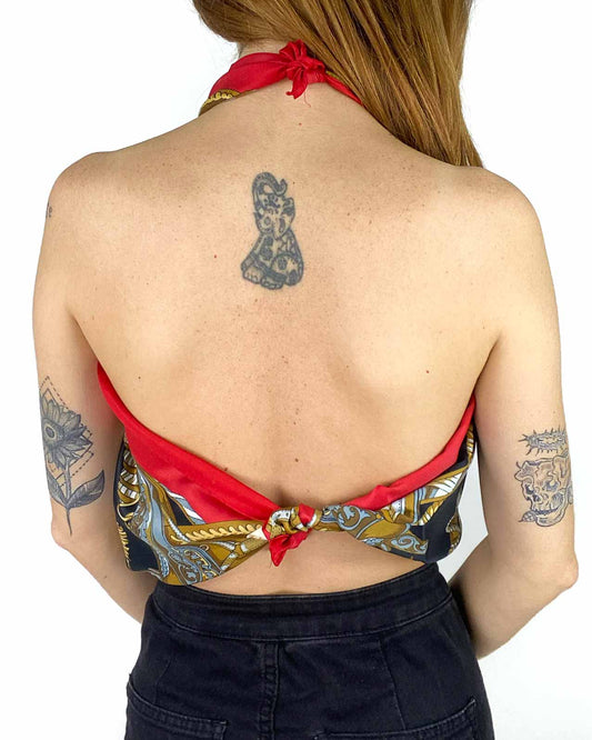 Foulard Rosso con Stampa