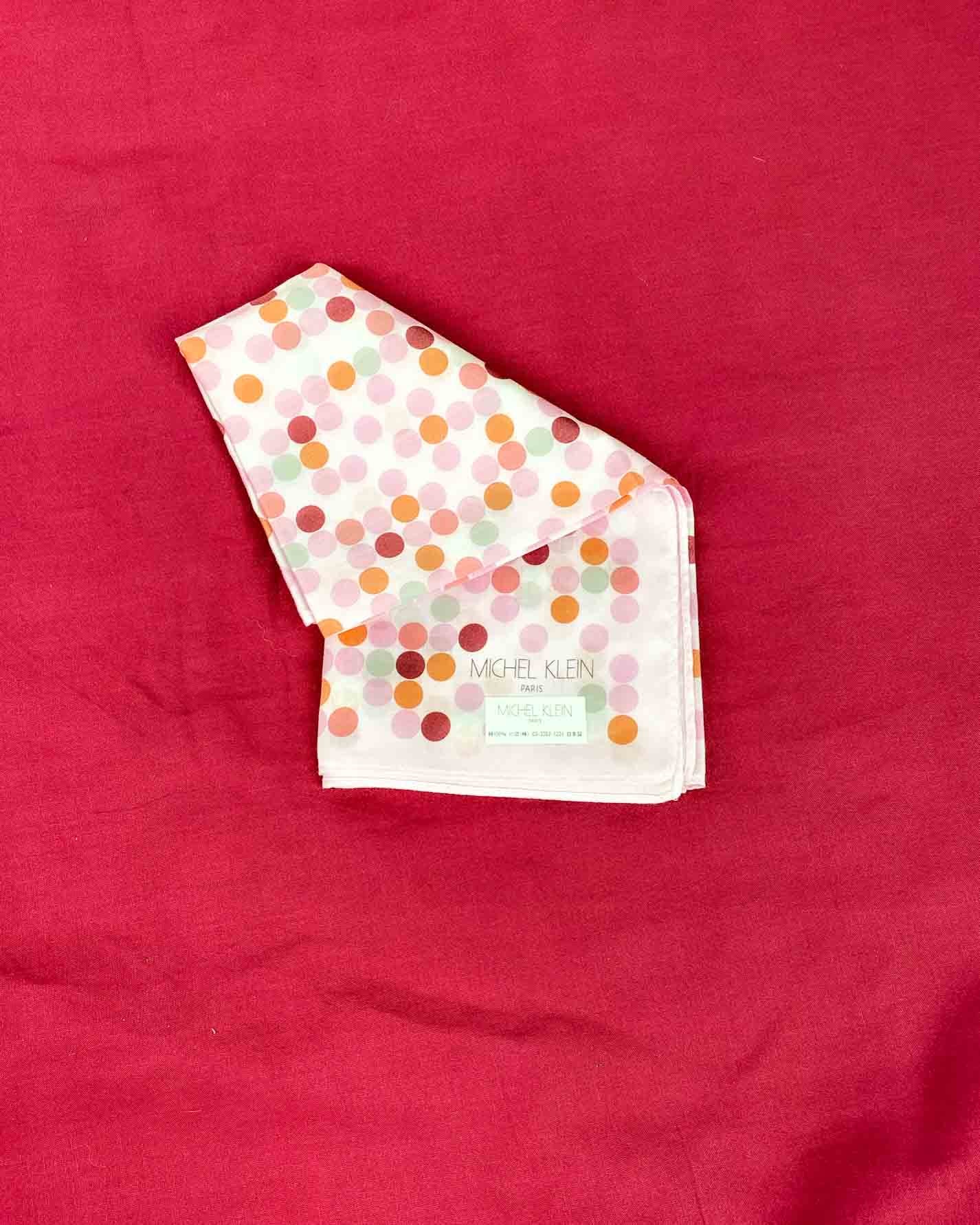 Michel Klein Foulard Rosa a Pois