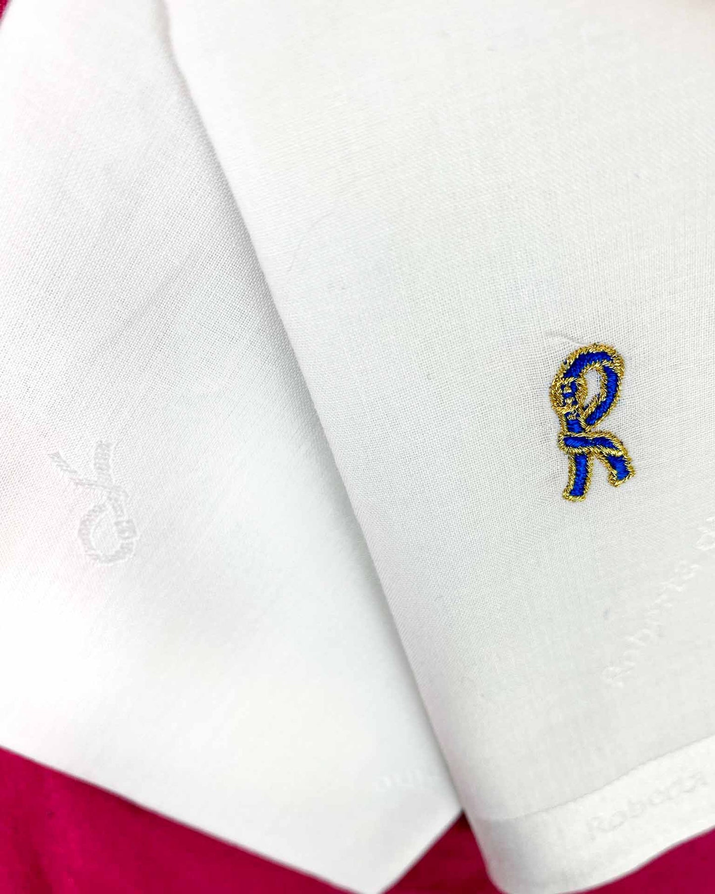 Roberta di Camerino Pochette Bianca con Scritte Ricamate