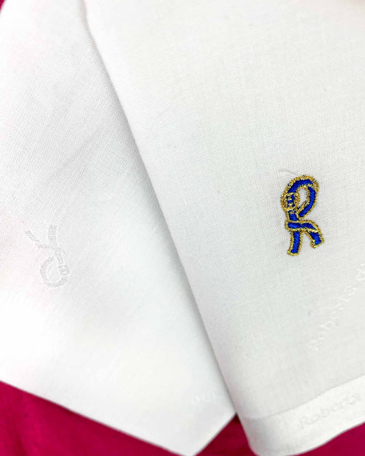 Roberta di Camerino Pochette Bianca con Scritte Ricamate