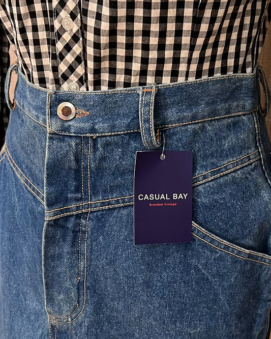 Gonna Vintage in Jeans Made in Italy - L