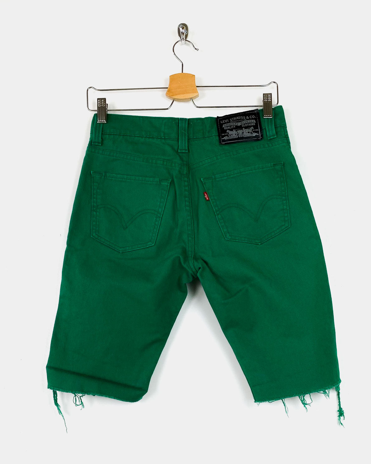 Levis Shorts Super Skinny Denim Verde Taglia 44