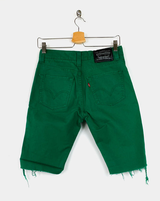 Levis Shorts Super Skinny Denim Verde Taglia 44