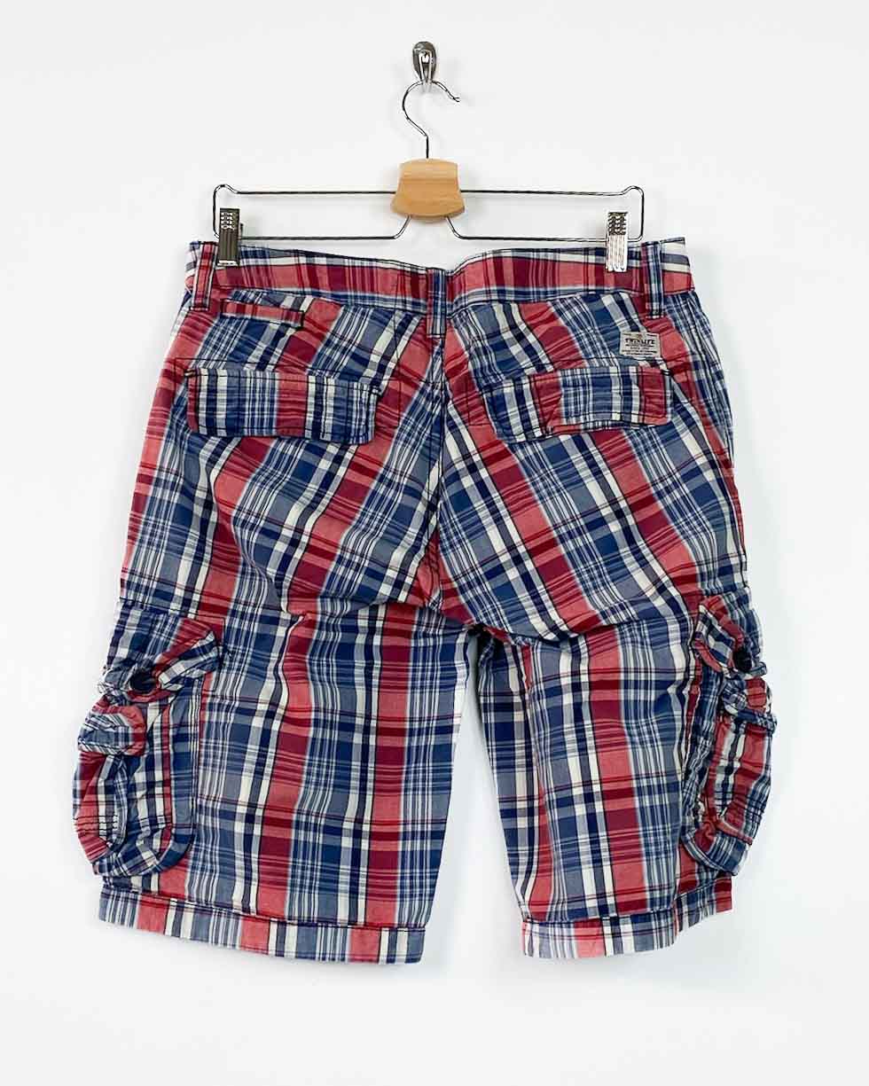 Twinlife Denim Bermuda Cargo a Quadri Taglia M