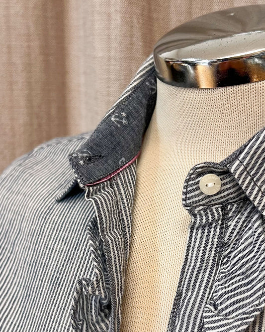 Tommy Hilfiger Camicia Fitted con Balze Taglia XS