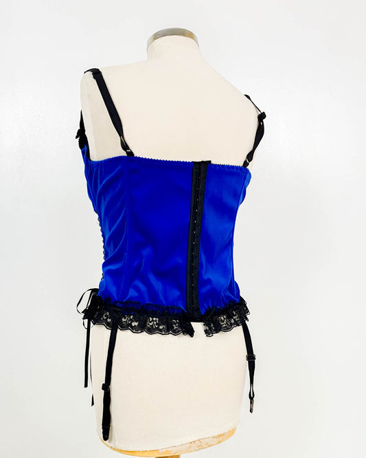 Corsetto in Velluto con Inserti in Pizzo Taglia XL