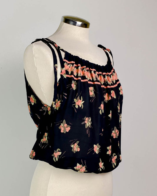 Top A Fiori Vintage Taglia M