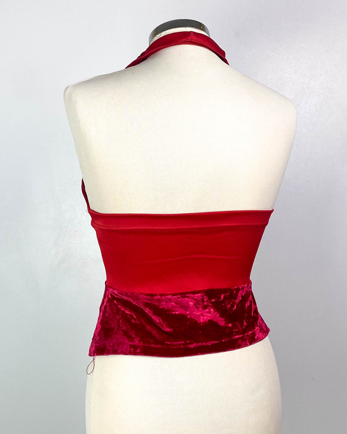 Gilet Top Rosso Halter Taglia S