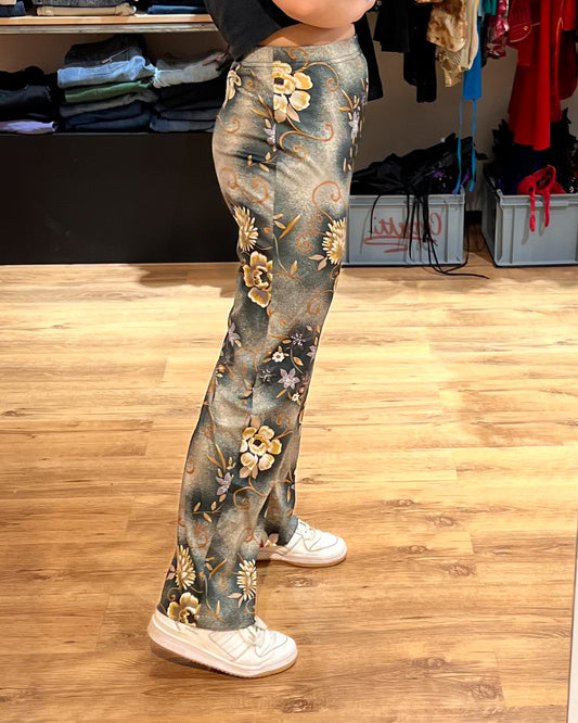 Pantalone A Fantasia Elasticizzato - M