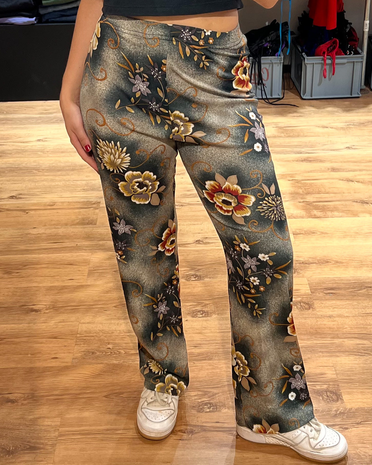 Pantalone A Fantasia Elasticizzato - M