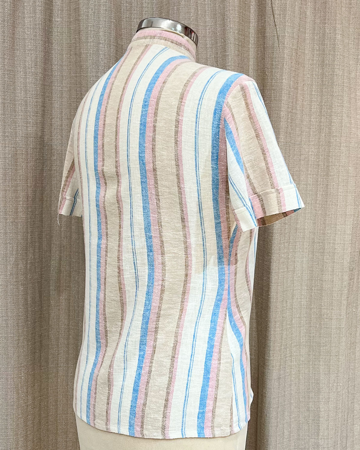 Camicia A Fantasia In Lino XS