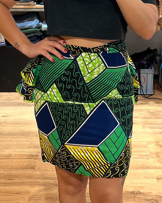 Gonna Etnica Con Balze Vintage - S