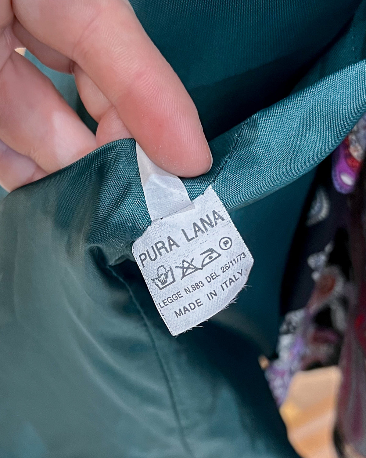 Cappotto In Pura Lana Vintage - M