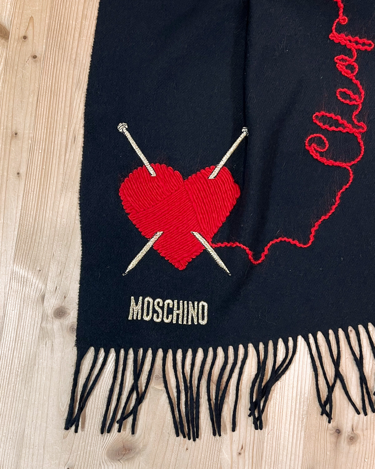 Moschino Sciarpa Con Ricamo U