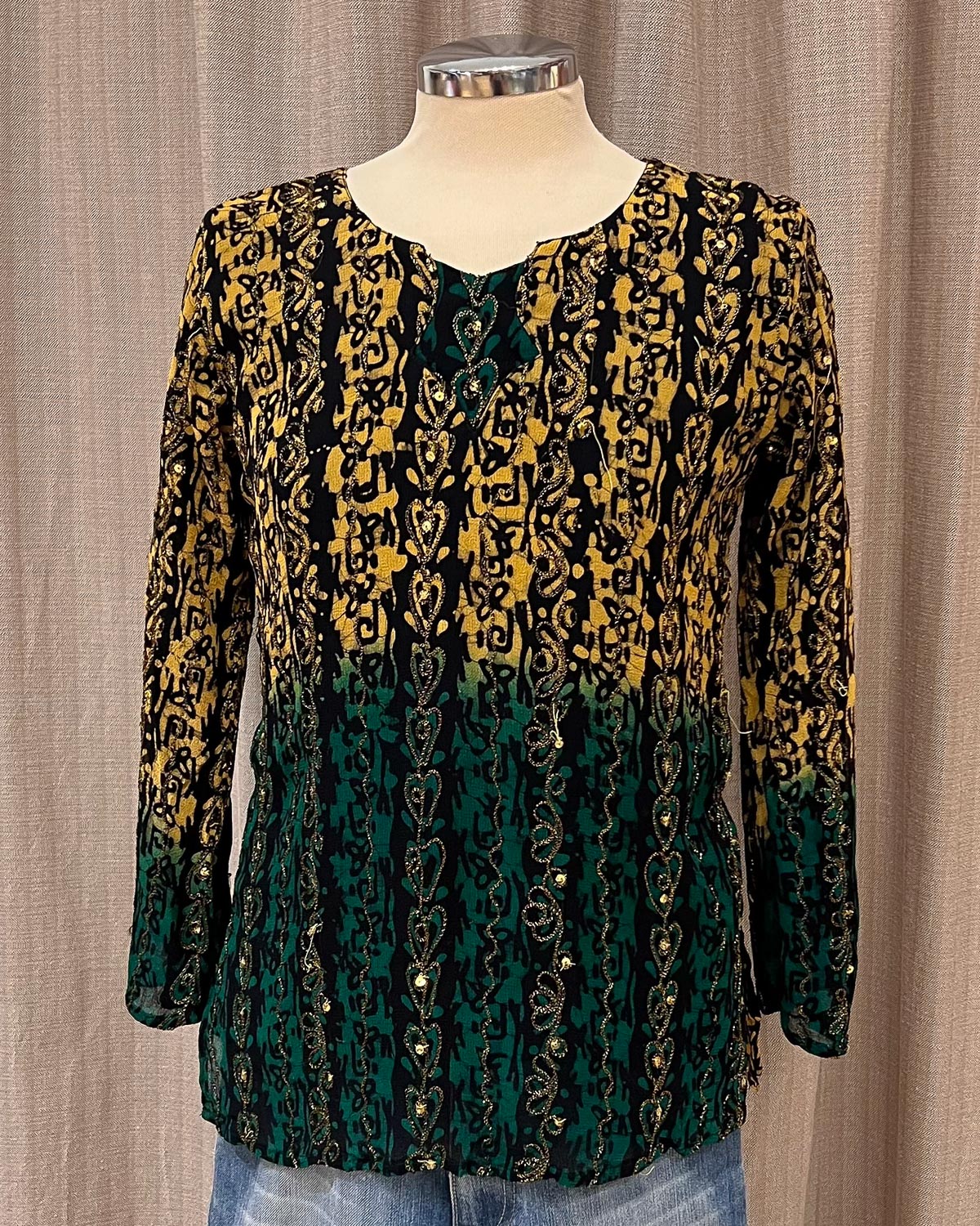Blusa Vintage A Fantasia Etnica - M