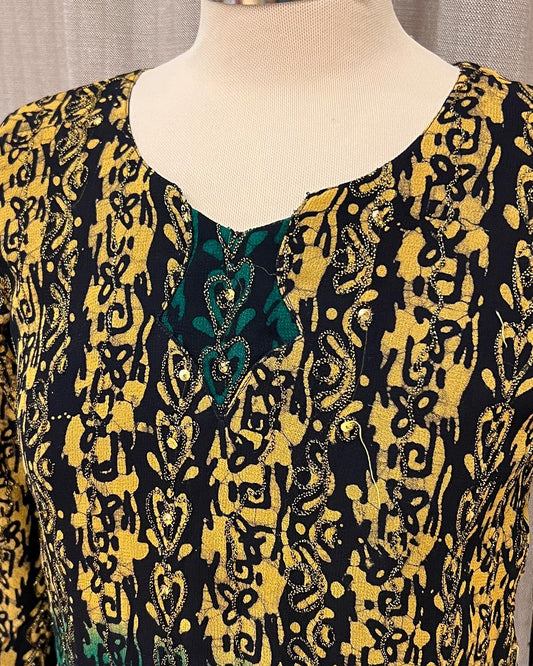 Blusa Vintage A Fantasia Etnica - M