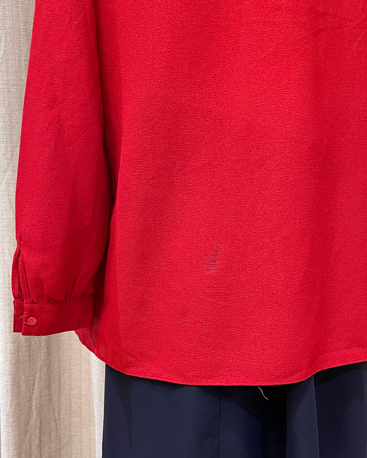 Blusa Con Cravattino monocolore - L