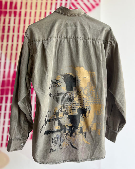 Camicia Vintage Olive Green  M