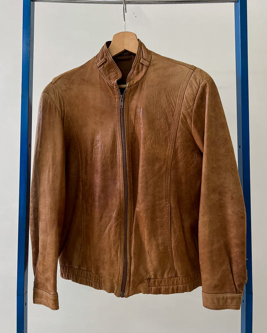Giacca In Vera Pelle Vintage - L