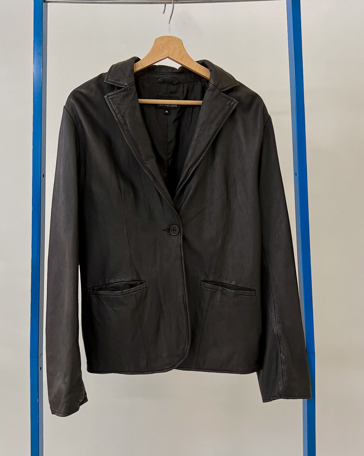 Calvin Klein - Blazer In Pelle Vintage - XL