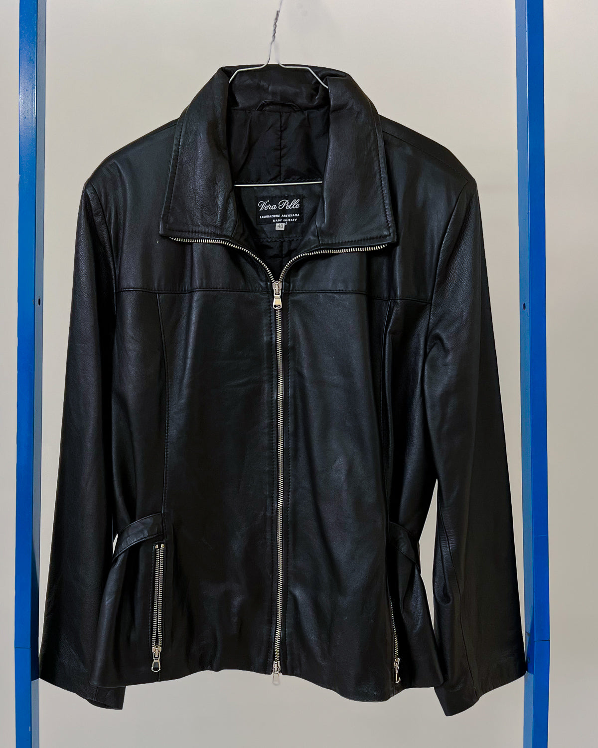 Giacca Trench In Vera Pelle Vintage L