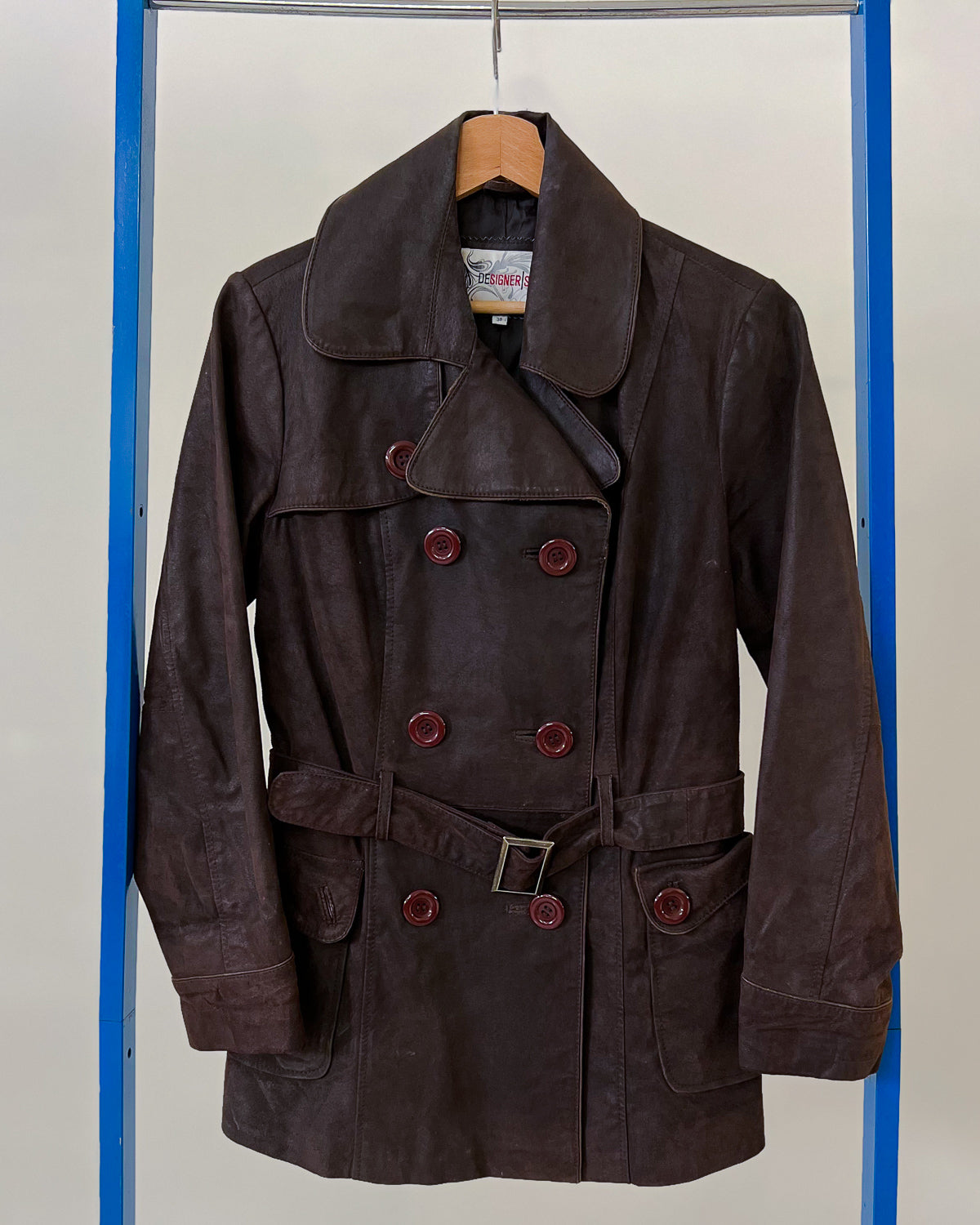Trench In Vera Pelle Vintage - S