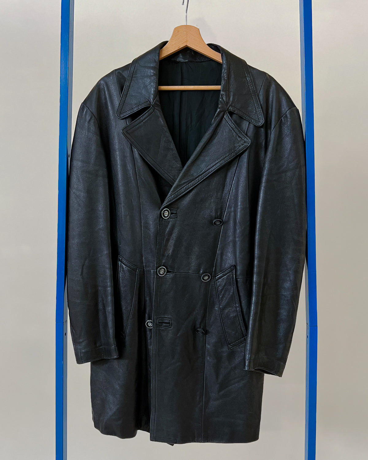 Trench Lungo In Vera Pelle Vintage - M/L