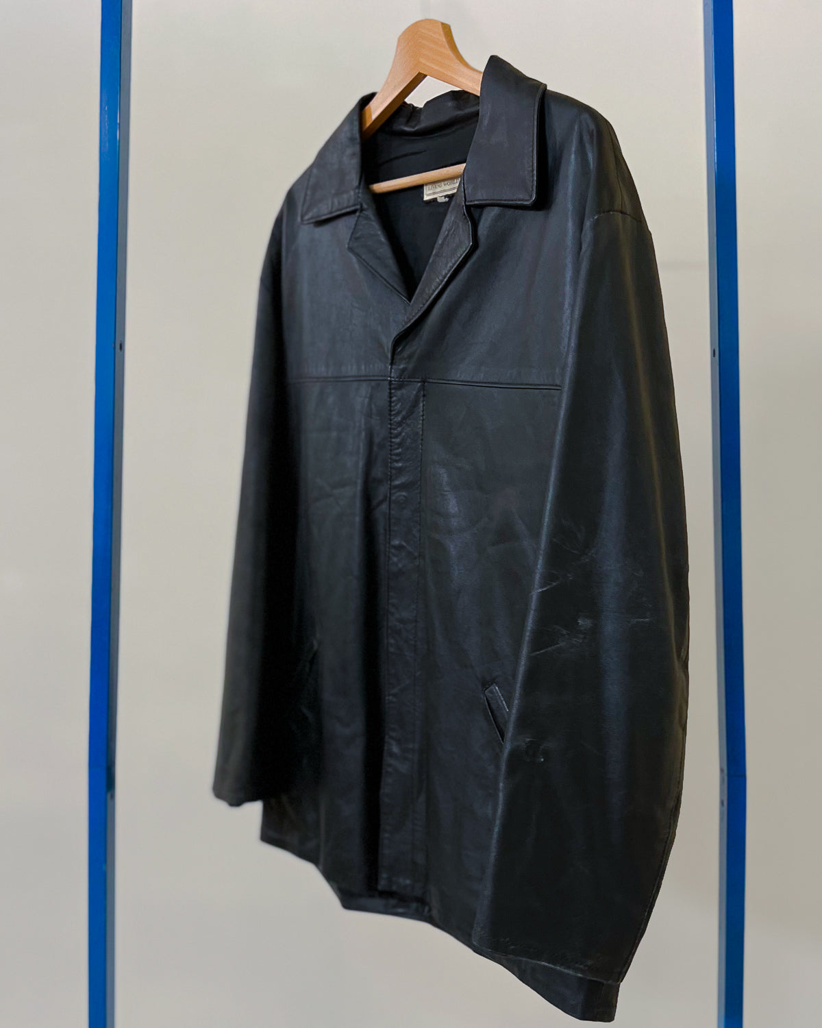 Giacca In Pelle Vintage Oversize - L