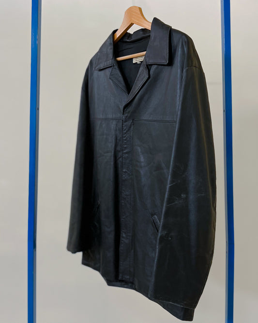 Giacca In Pelle Vintage Oversize - L