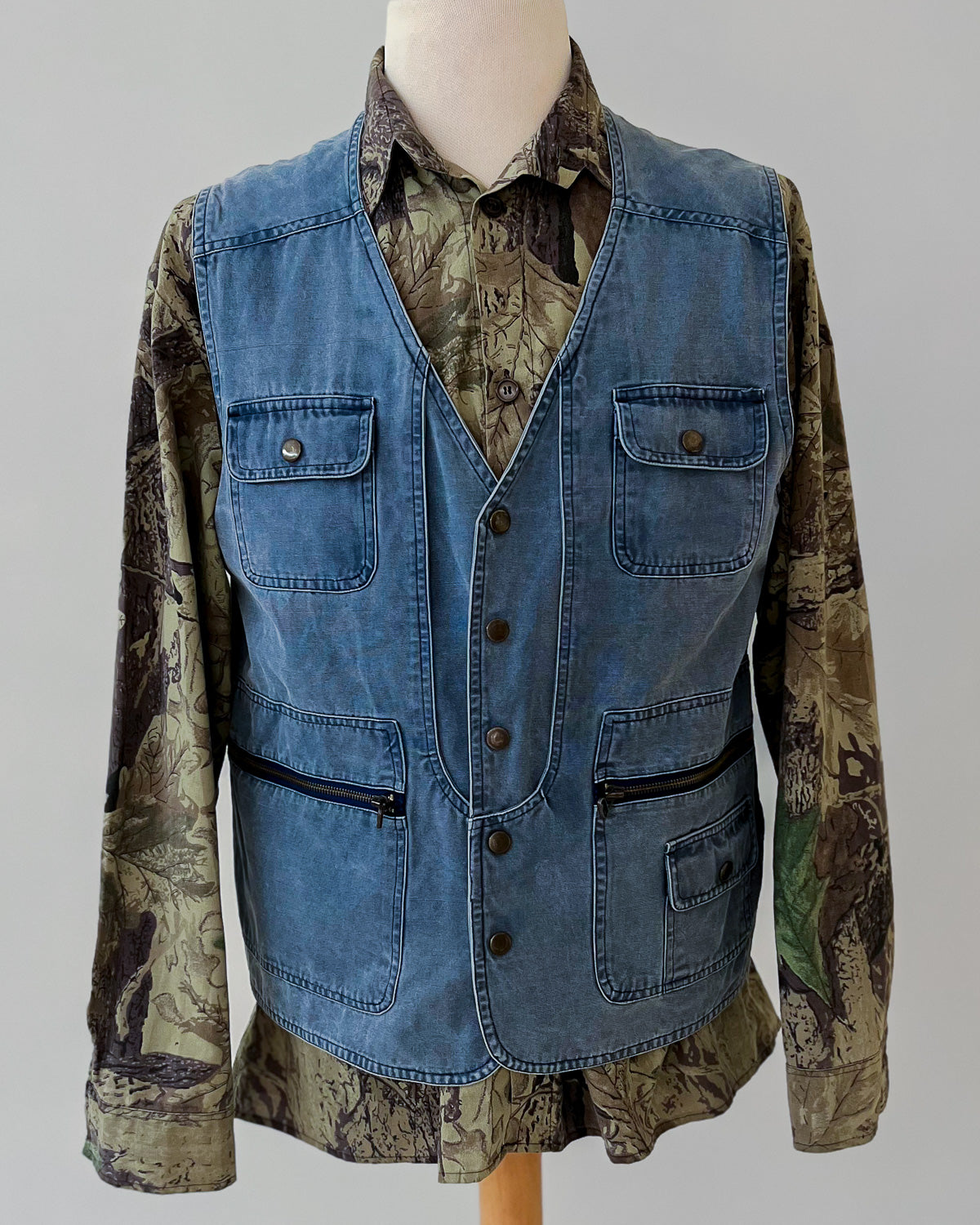 Gilet In Denim Vintage - M