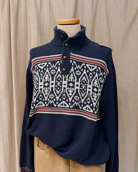 Maglione A Fantasia Con Collo Alto - XL