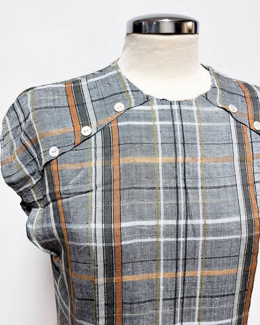 Vestito a Quadri in Lino M