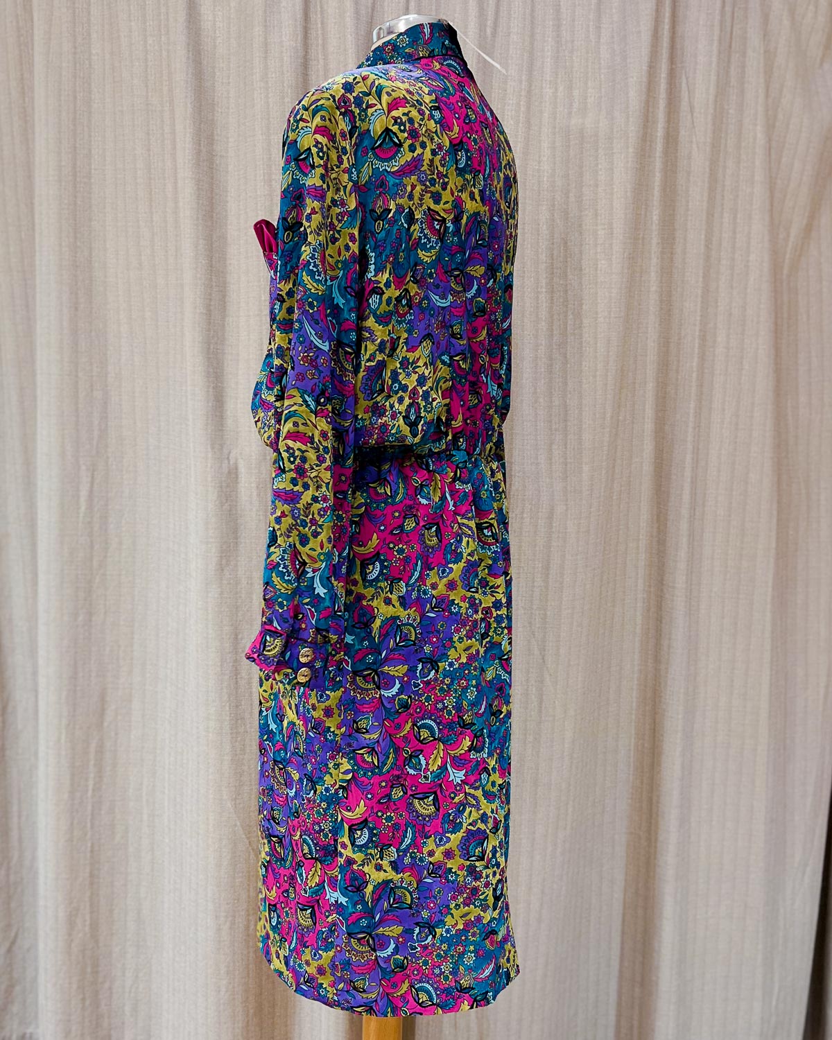 Markwald Vestito Vintage a Manica Lunga Taglia 44