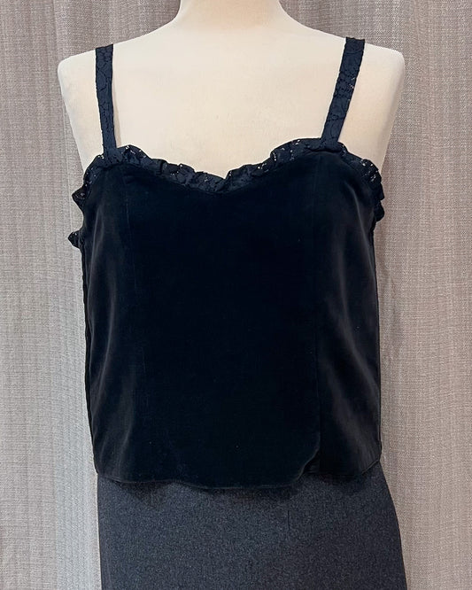 Top Vintage in Velluto Taglia L