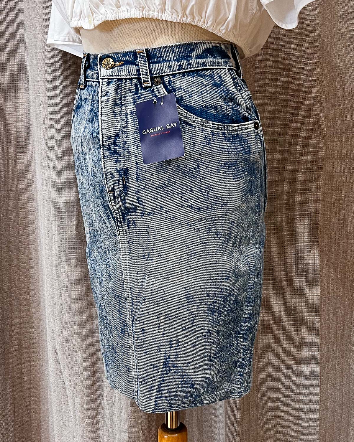 Gonna Jeans Lavaggio Acido Taglia M