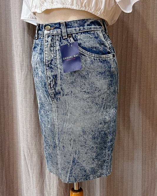 Gonna Jeans Lavaggio Acido Taglia M