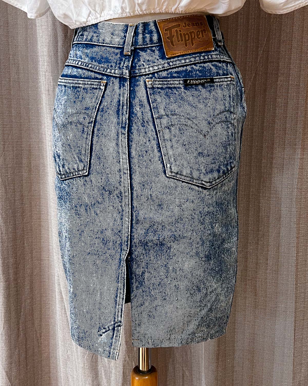 Gonna Jeans Lavaggio Acido Taglia M