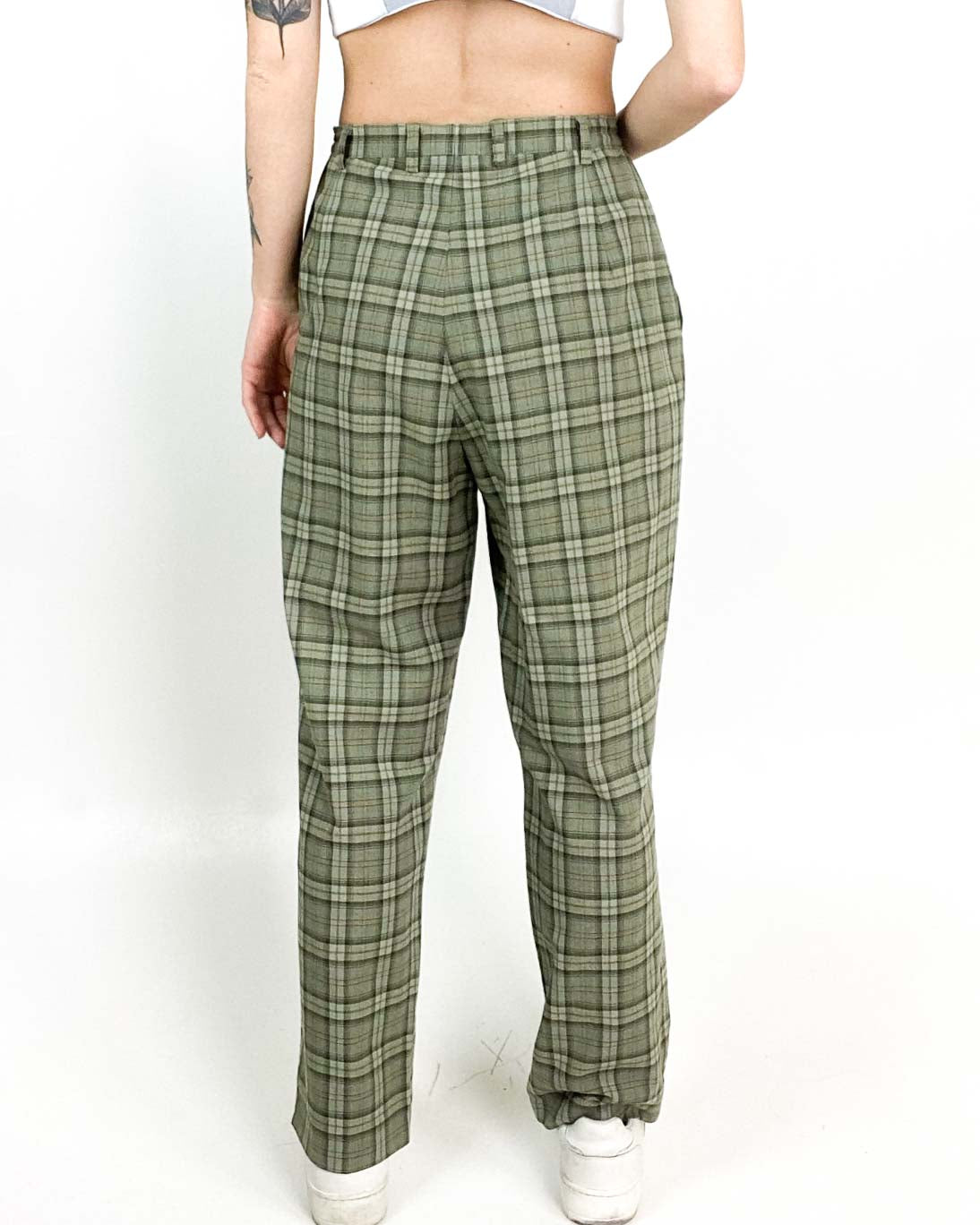 Pantalone a Quadri Modello Chino Taglia 44