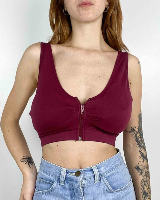 Top Sportivo con Zip Taglia 2XL