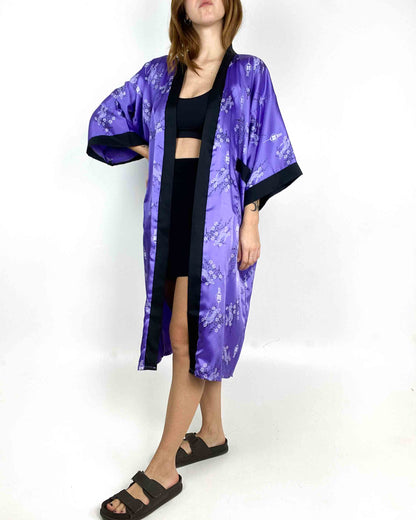 Kimono Viola con Fantasia Taglia M