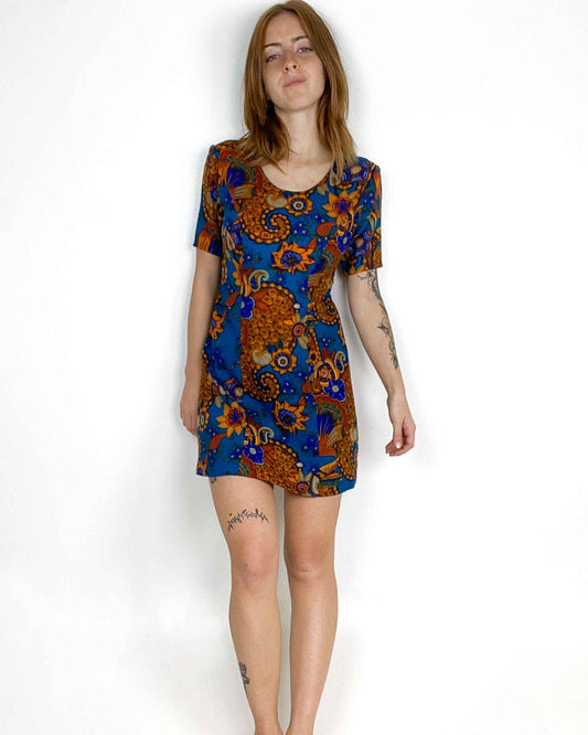 Vestito Volant con Fantasia Taglia S