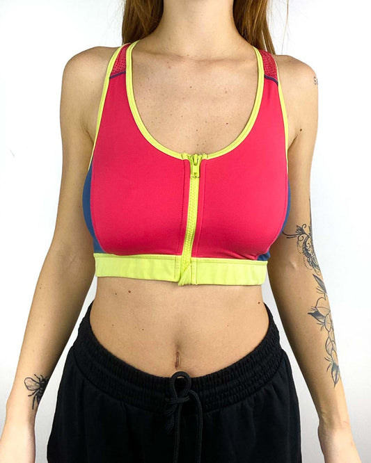 Active Top Sportivo con Zip Taglia S