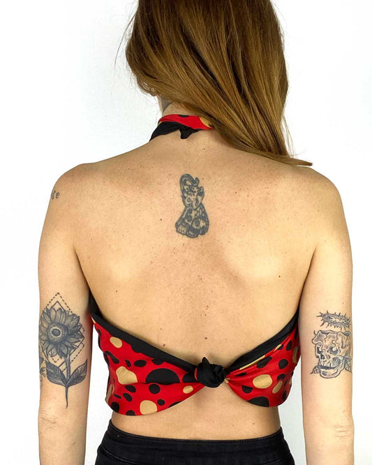 V & D Foulard Rosso a Pois