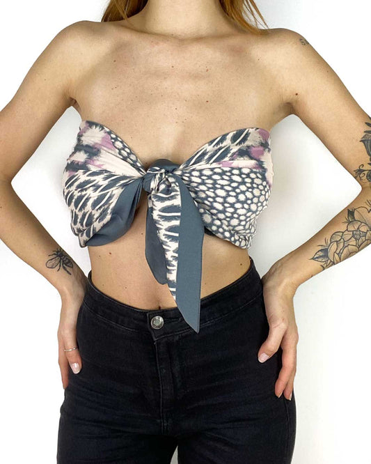Foulard Grigio con Fantasia