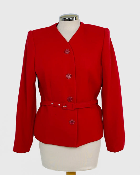Emporio Armani Blazer Rosso con Cinturino Taglia S