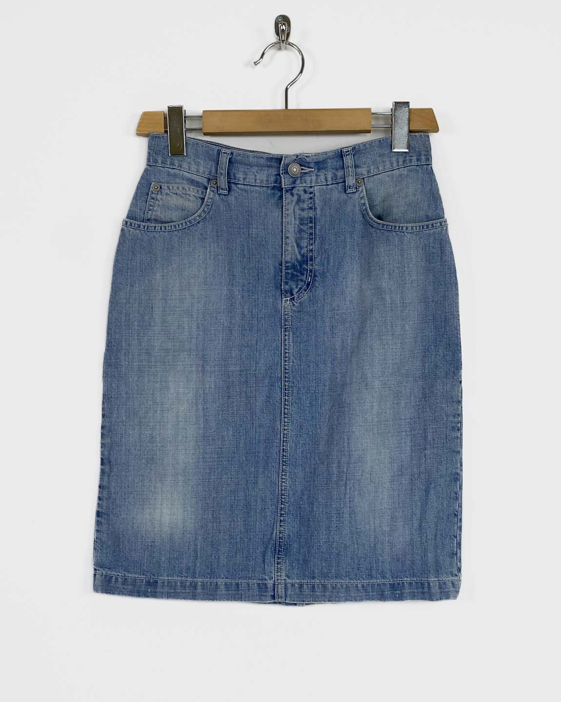 Gonna Vintage Denim in Stone Wash Taglia 44